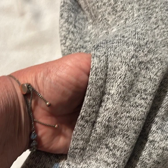 Sonoma Heather Gray Sweater with Button Collar - Picture 4 of 7